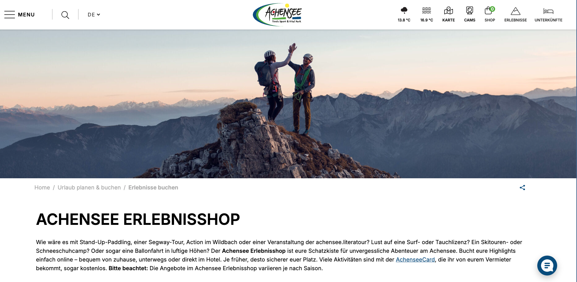 Achensee Erlebnisshop